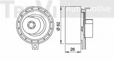 TREVI AUTOMOTIVE td1717 -  Натяжной ролик, ремень ГРМ